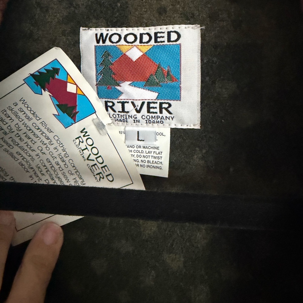 Multicolor Wool Jacket Wooded River Large - Picture 2 of 3